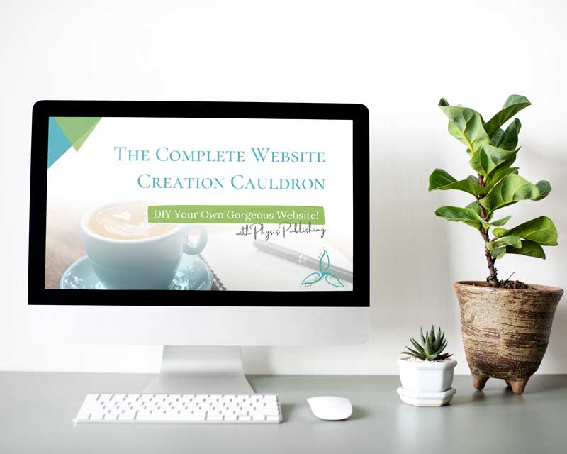 Image of desktop computer with plants | Physis Publishing